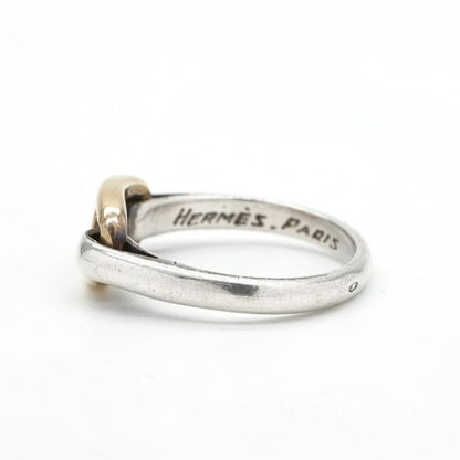 Hermes Chaine D'ancre Ring 750 925 Silver Gold Enchene
