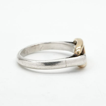 Hermes Chaine D'ancre Ring 750 925 Silver Gold Enchene