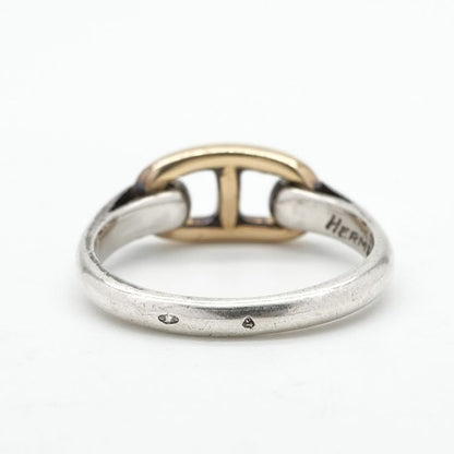 Hermes Chaine D'ancre Ring 750 925 Silver Gold Enchene