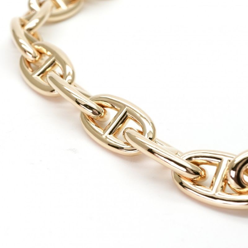 Hermes Chaine D'ancre Bracelet Bangle Cuff 750 Gold YG 18K Yellow