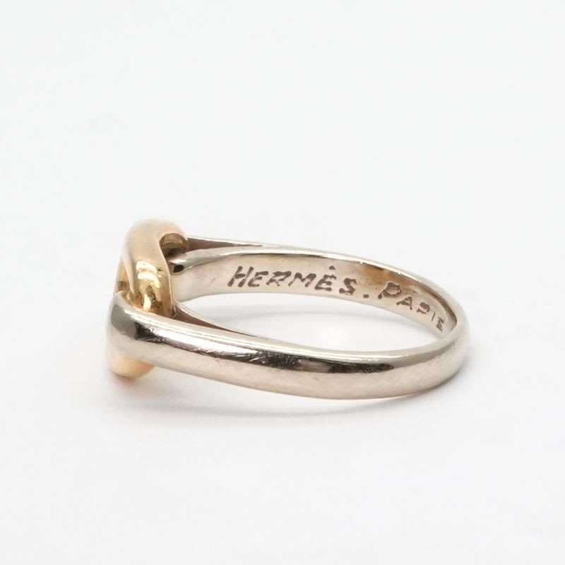Hermes Chaine D'ancre Ring 750 925 Silver