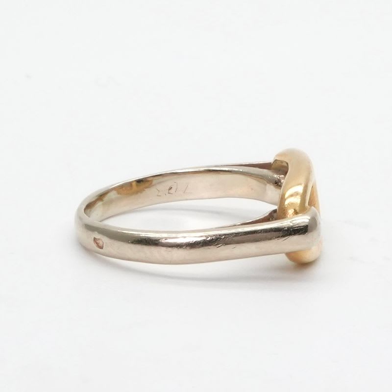 Hermes Chaine D'ancre Ring 750 925 Silver