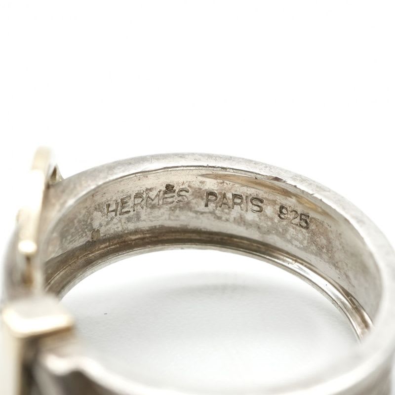 Hermes Ring 750 925 Silver Gold And