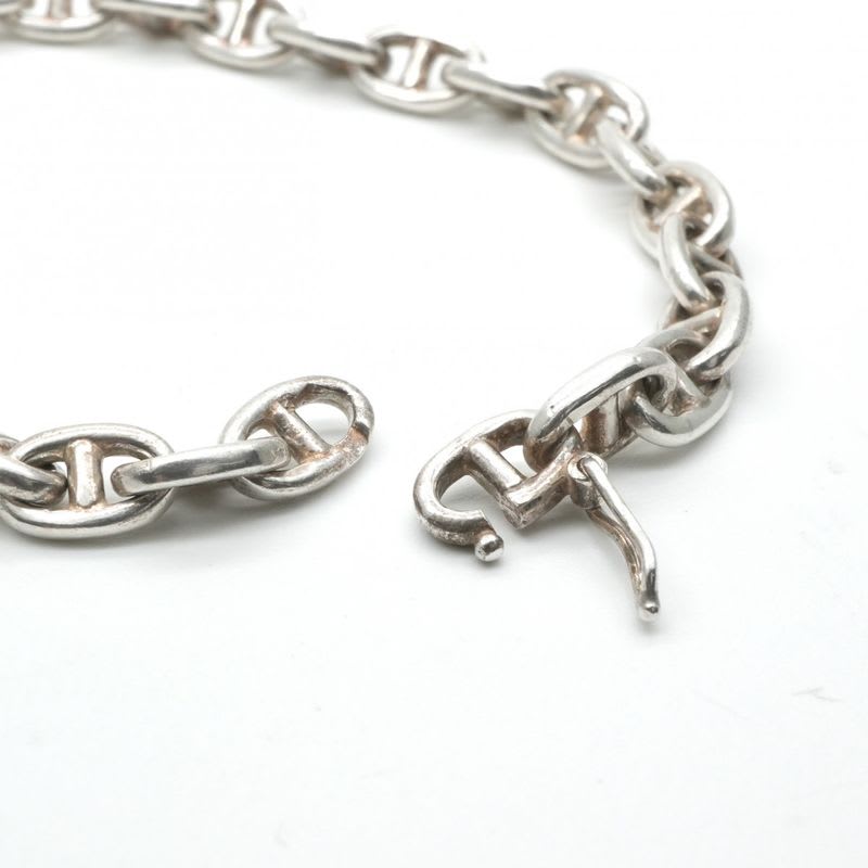 Hermes Chaine D'ancre Bracelet Bangle Cuff 925 Silver Vintage Antique