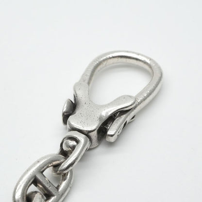 Hermes Chaine D'ancre Key Case Accessory Silver Ring Antique Vintage