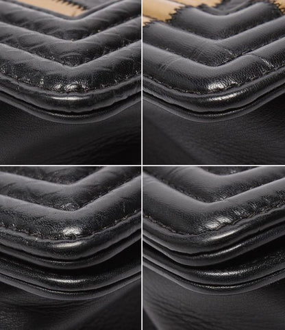 Chanel Chain Shoulder Bag Gold Hardware Croco Shape Push Boy Chanel Women's