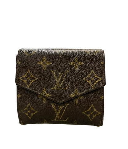 Louis Vuitton Double Hook Bifold Wallet Monogram Portomone Bier M61660 Women's