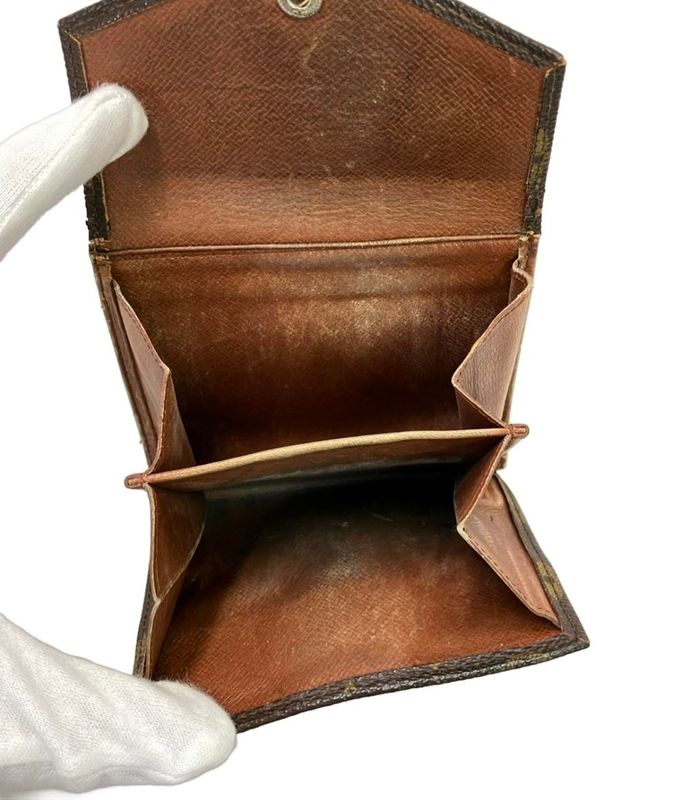 Louis Vuitton Double Hook Bifold Wallet Monogram Portomone Bier M61660 Women's