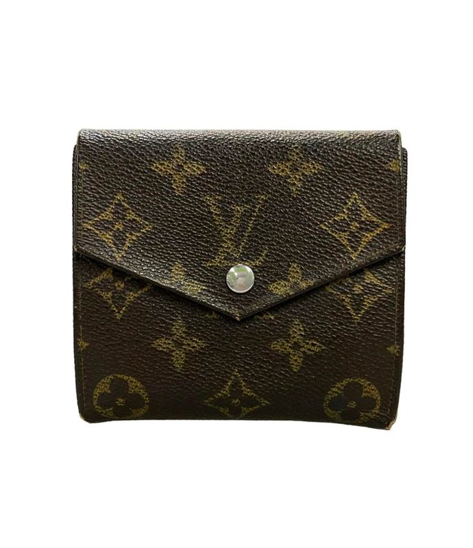 Louis Vuitton Double Hook Bifold Wallet Monogram Portomone Bier M61660 Women's