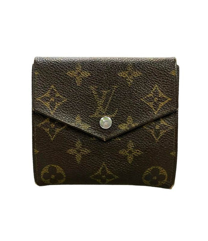 Louis Vuitton Double Hook Bifold Wallet Monogram Portomone Bier M61660 Women's