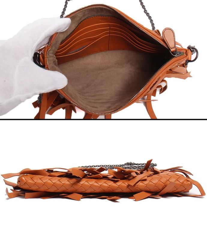 Bottega Veneta Chain Shoulder Bag Crossbody Fringe Women's Bottega Veneta