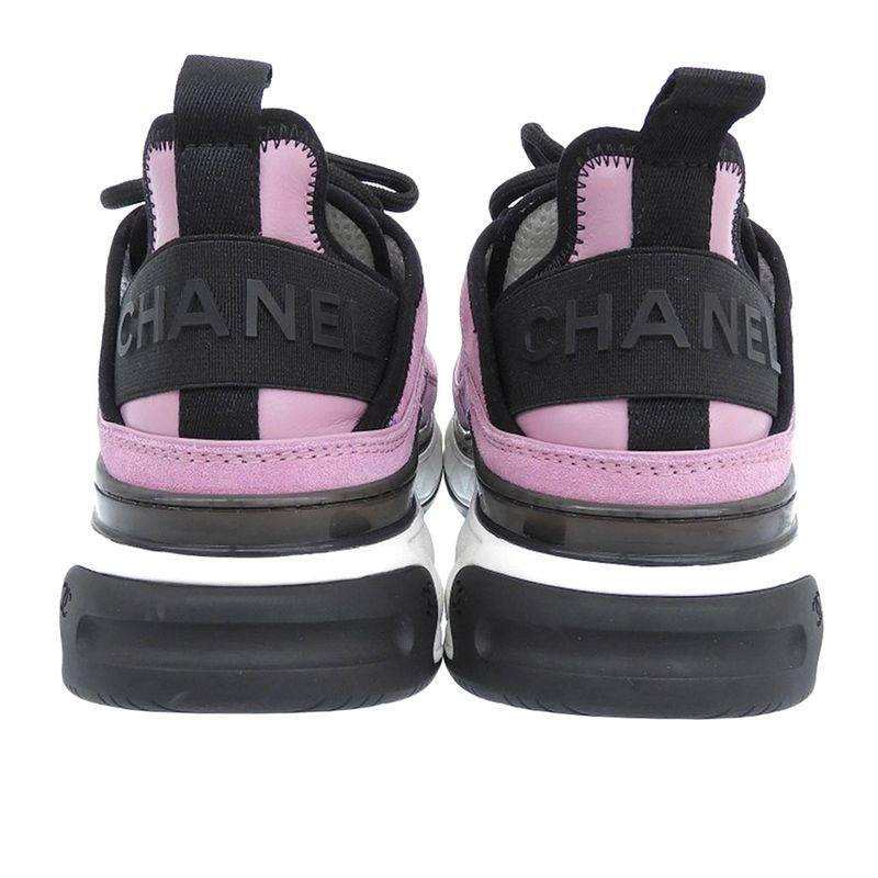 Like CHANEL here mark sneakers shoes ladies suede pink 36 G45331 36