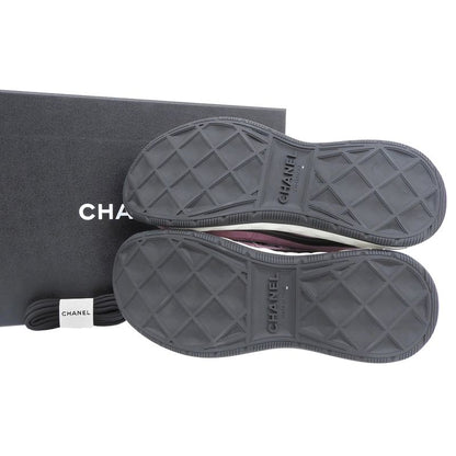 Like CHANEL here mark sneakers shoes ladies suede pink 36 G45331 36