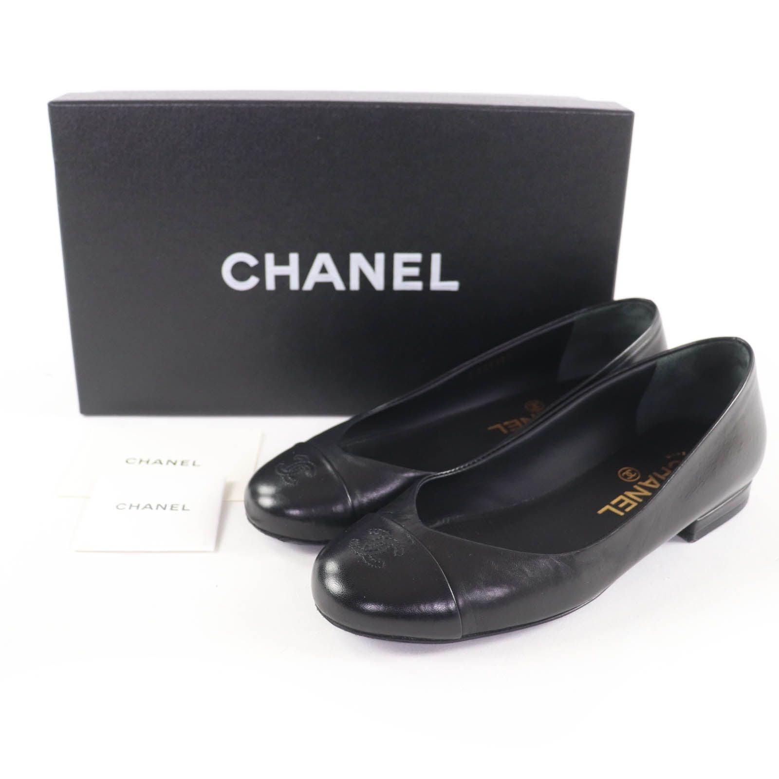 Productchanel G28997 Cocomark Ballerina Leather Flat Shoes Ballet Shoes