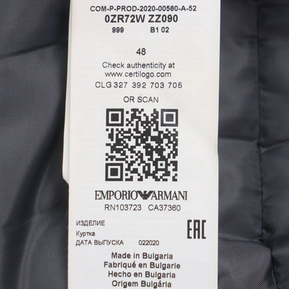 ▼Emporio Armani Made in 2020 0zr72w Zz090 Black Tag Padded
