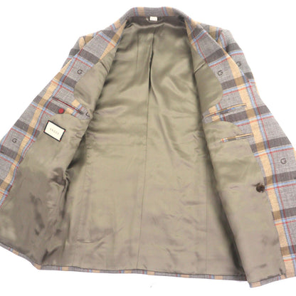 Extremely ▼Gucci 675837 680704 100% Wool Gg Pattern