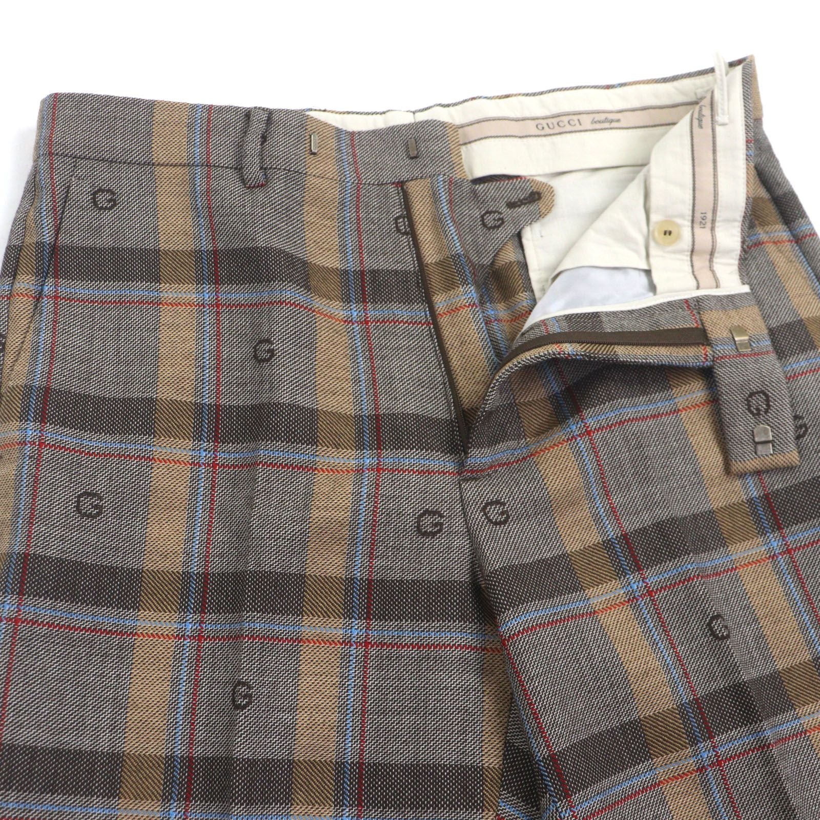 Extremely ▼Gucci 675837 680704 100% Wool Gg Pattern