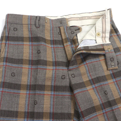Extremely ▼Gucci 675837 680704 100% Wool Gg Pattern