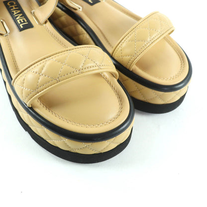 Unused Itemchanel 22a G39143 with Here Mark Hardware Matelasse Velcro Leather