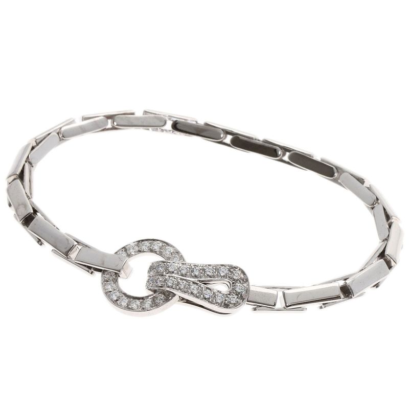 Cartier Agraph Diamond Bracelet 18k White Gold Ladies