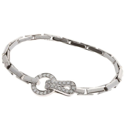 Cartier Agraph Diamond Bracelet 18k White Gold Ladies