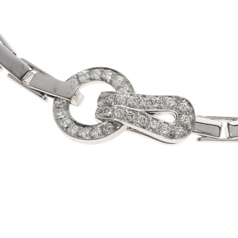 Cartier Agraph Diamond Bracelet 18k White Gold Ladies