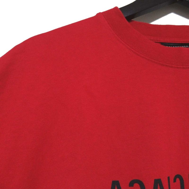 Good item BALENCIAGA 2022 model Mirror logo print short sleeve T-shirt XS size