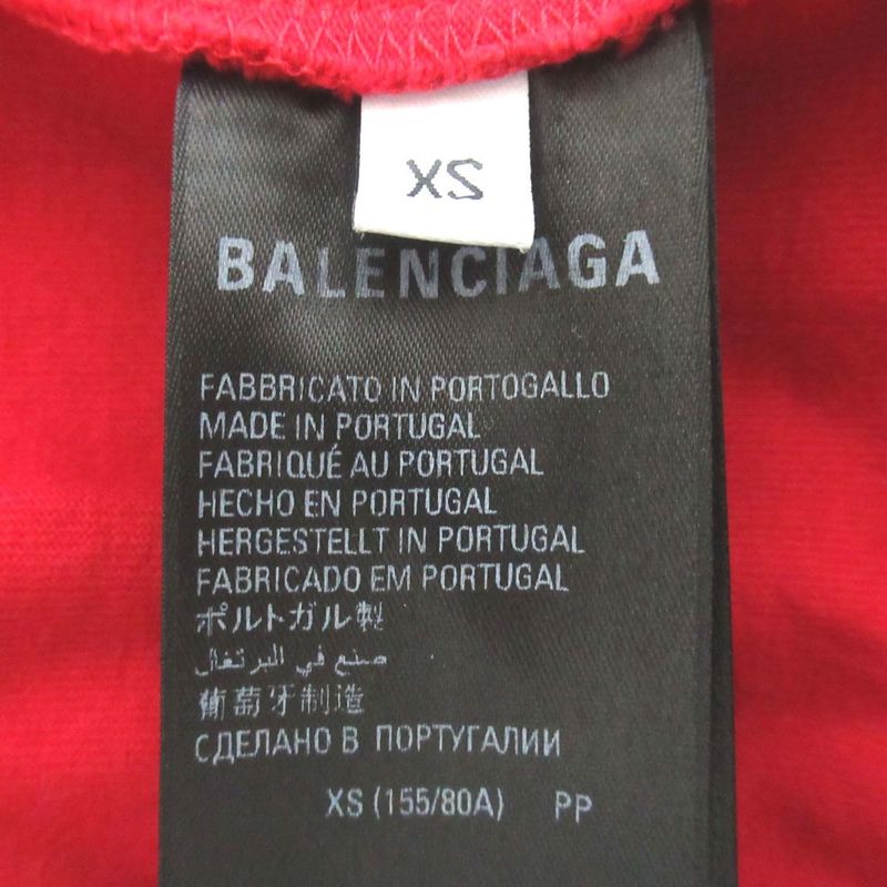 Good item BALENCIAGA 2022 model Mirror logo print short sleeve T-shirt XS size