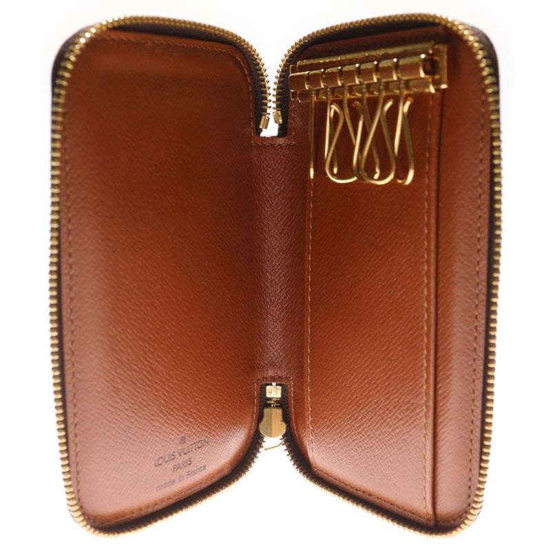 Louis Vuitton Monogram Pochette 6cles Leather Key Case Brown M62610