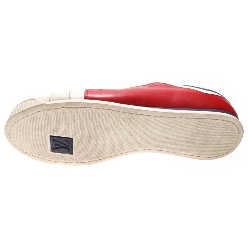 Louis Vuitton Punching Logo Patent Combination Leather Lace-Up Low Cut Shoes