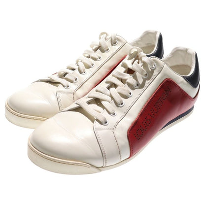 Louis Vuitton Punching Logo Patent Combination Leather Lace-Up Low Cut Shoes
