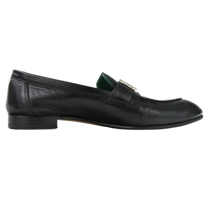 HERMES Moccasin Paris Constance Leather Loafers Shoes Size 35.5 Approx 22.5cm