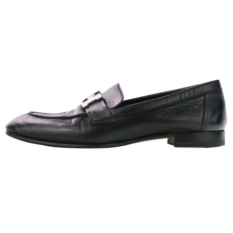 HERMES Moccasin Paris Constance Leather Loafers Shoes Size 35.5 Approx 22.5cm