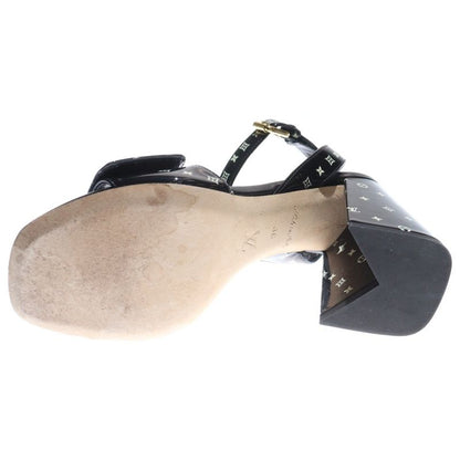 Louis Vuitton Shake Line LV Logo Plate Monogram Patent Leather Heel Strap