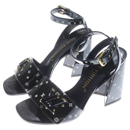 Louis Vuitton Shake Line LV Logo Plate Monogram Patent Leather Heel Strap