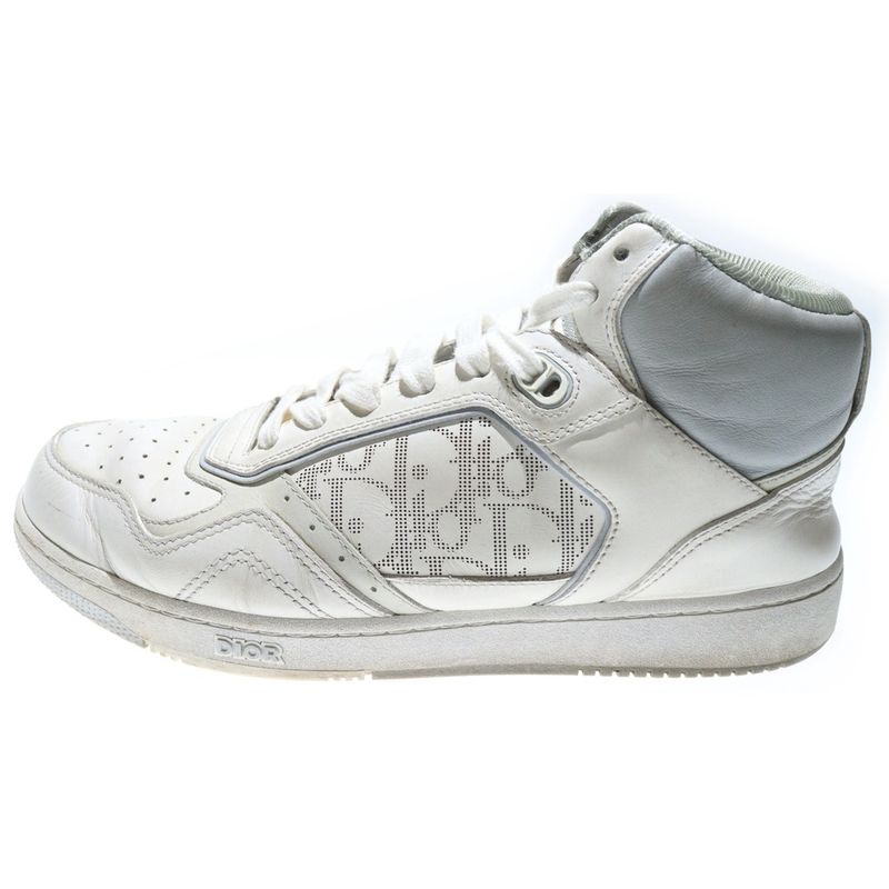 Dior Oblique High Cut Sneakers Shoes White Dc0421