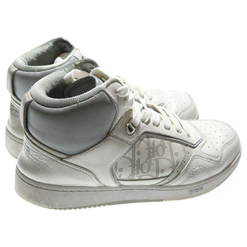 Dior Oblique High Cut Sneakers Shoes White Dc0421