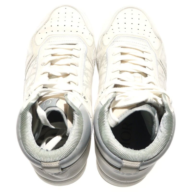 Dior Oblique High Cut Sneakers Shoes White Dc0421