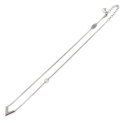 Louis Vuitton Essential V Necklace Pendant Chain Silver M63197