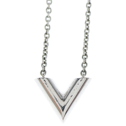 Louis Vuitton Essential V Necklace Pendant Chain Silver M63197