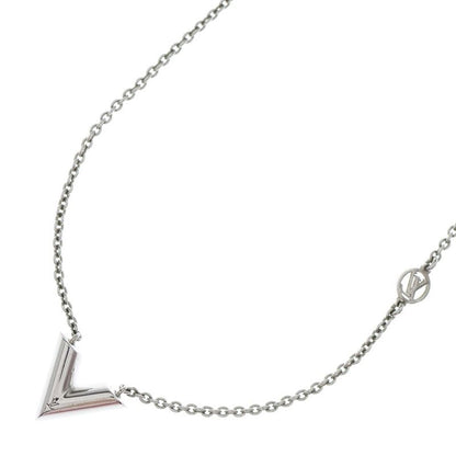 Louis Vuitton Essential V Necklace Pendant Chain Silver M63197