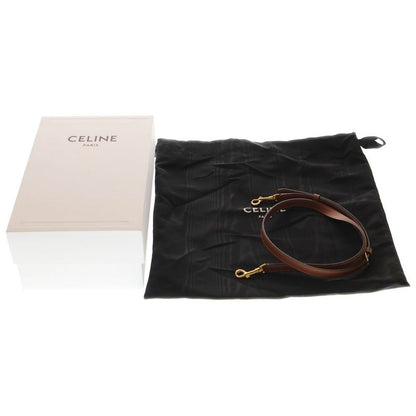 Celine Triomphe PVC Leather 2way Small Hand Shoulder Boston Bag Gold Hardware