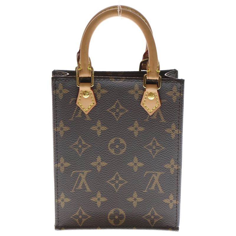Louis Vuitton Petite Sac Monogram PVC Leather 2way Hand Shoulder Bag Gold