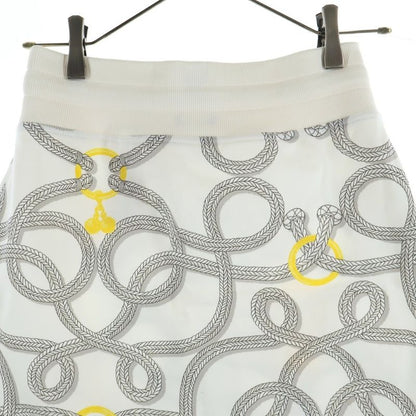 Hermes 25aw Palfrowa Remix All-Over Print Sweatshirt Mini Skirt White Women's