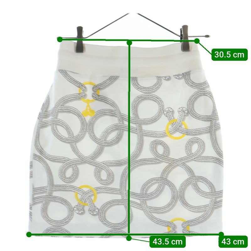 Hermes 25aw Palfrowa Remix All-Over Print Sweatshirt Mini Skirt White Women's