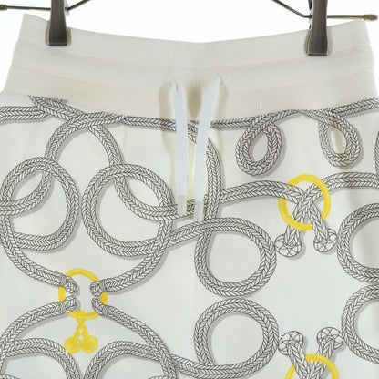Hermes 25aw Palfrowa Remix All-Over Print Sweatshirt Mini Skirt White Women's