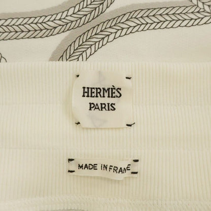 Hermes 25aw Palfrowa Remix All-Over Print Sweatshirt Mini Skirt White Women's