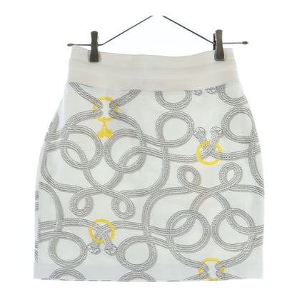 Hermes 25aw Palfrowa Remix All-Over Print Sweatshirt Mini Skirt White Women's