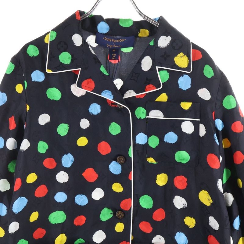 Louis Vuitton 23ss ×yk L S Pajama Shirt Rw231j Vd4 Fobl29 × Yayoi Kusama