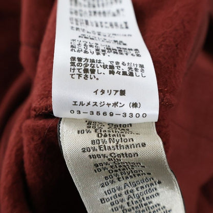 Hermes Nylon Cut Replacement Crew Neck Pullover Sweat Trainer Bordeaux